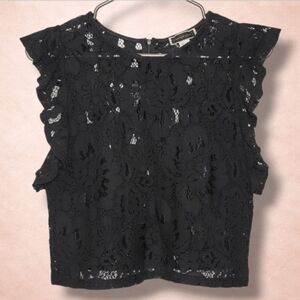 Chic Black Lace Blouse for Women